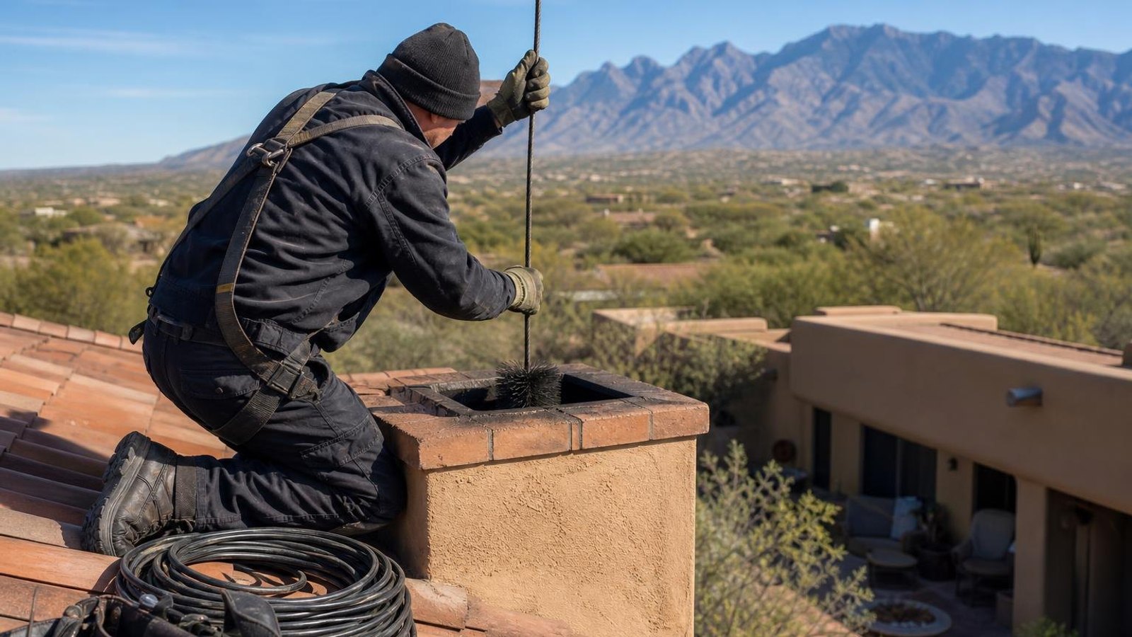 Practical chimney sweep & inspection in Tucson